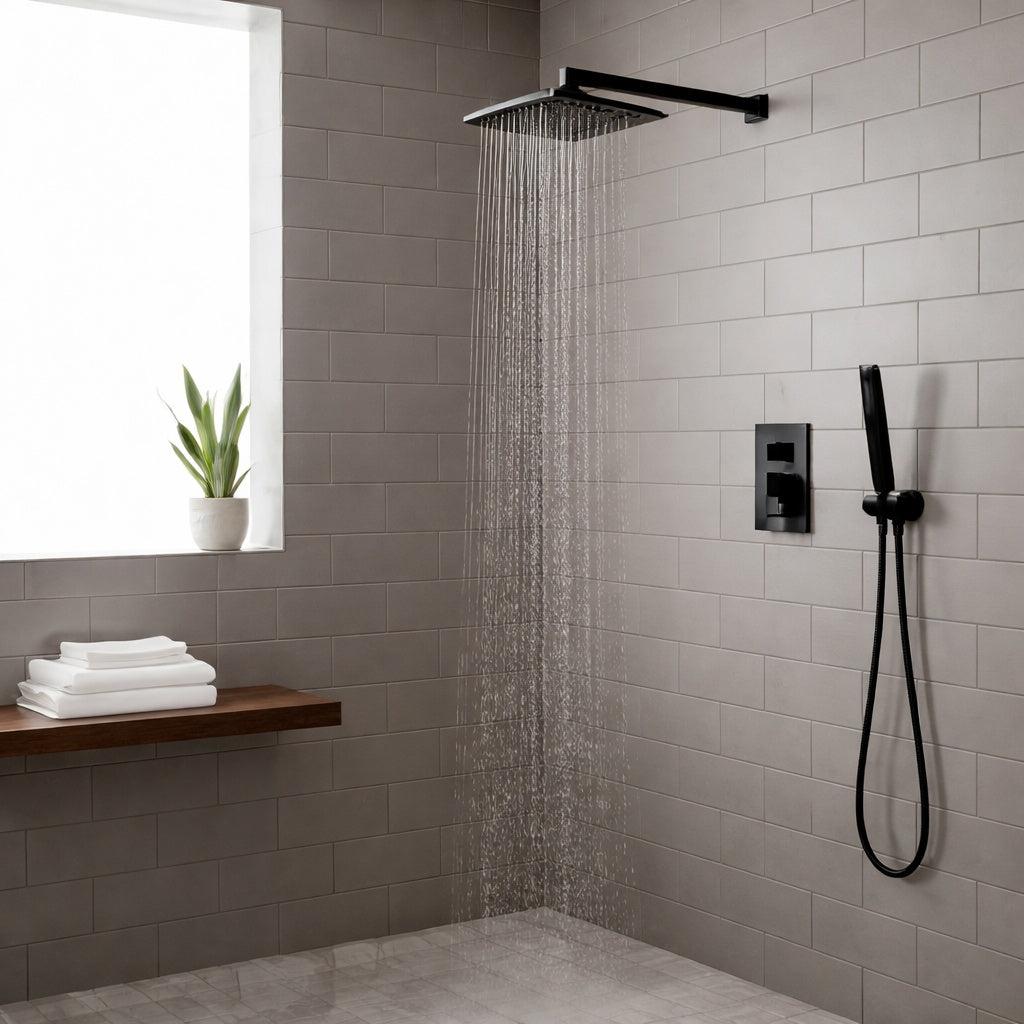 HOMEMYSTIQUE Single Handle 2 Spray 12 Rainfall Shower Faucet Fixture C
 – OUTSIDE THE BOX