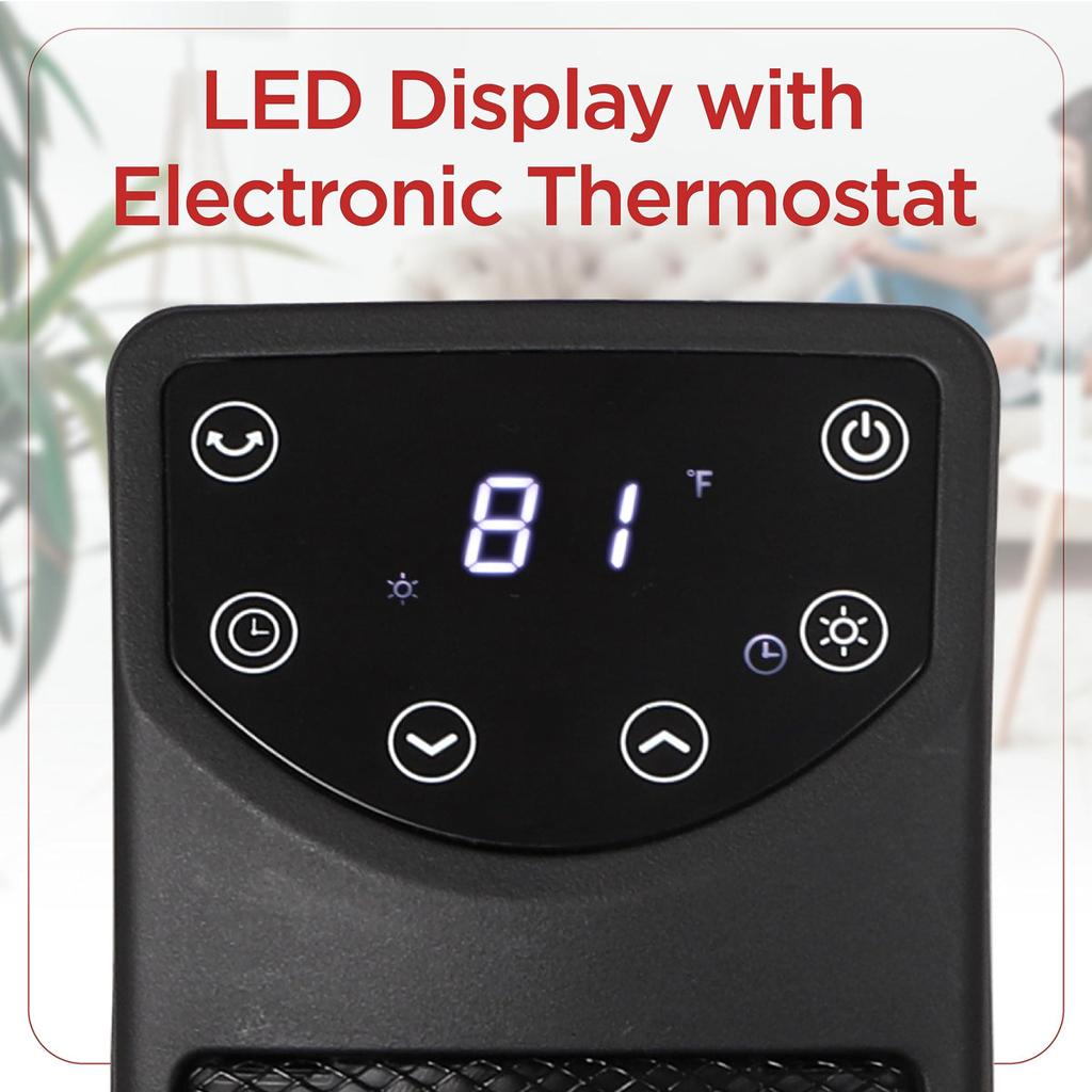 Black+Decker Oscillating Space Heater, Portable Heater With Remote Con
      
      
      
        –
        Electroeshop