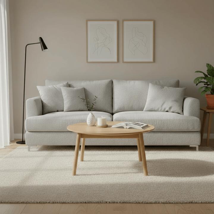 Celeste Modern Round Oak Wooden Coffee Table – WoodekDesign